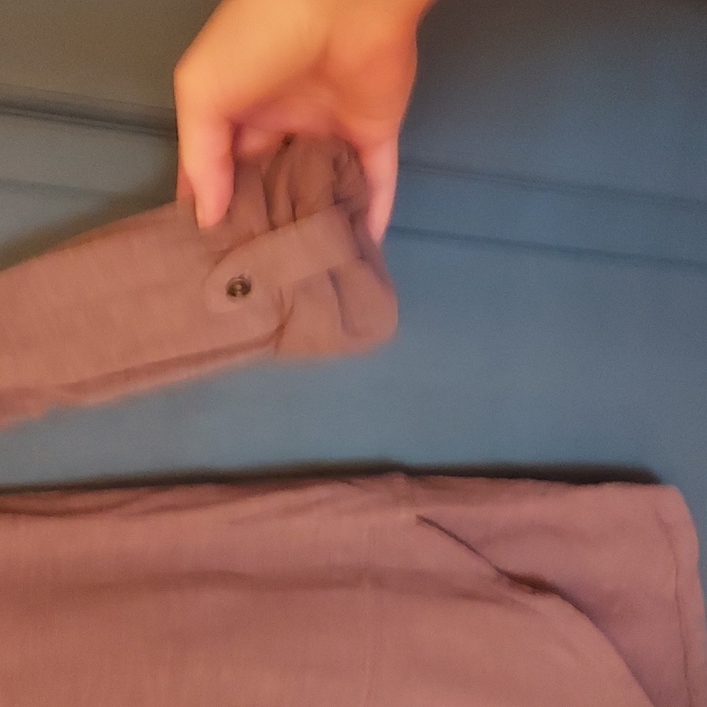 Sonoma 100% soft cotton long sleeve button down purple shirt tail hem size small - Picture 4 of 6